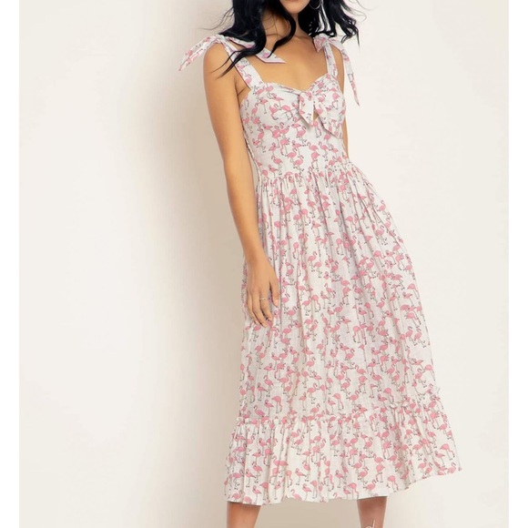 Blackmilk Dresses & Skirts - BlackMilk Flamingo-Go Sweet Tie Dress